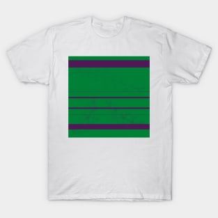 purple and green stripes T-Shirt